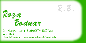 roza bodnar business card